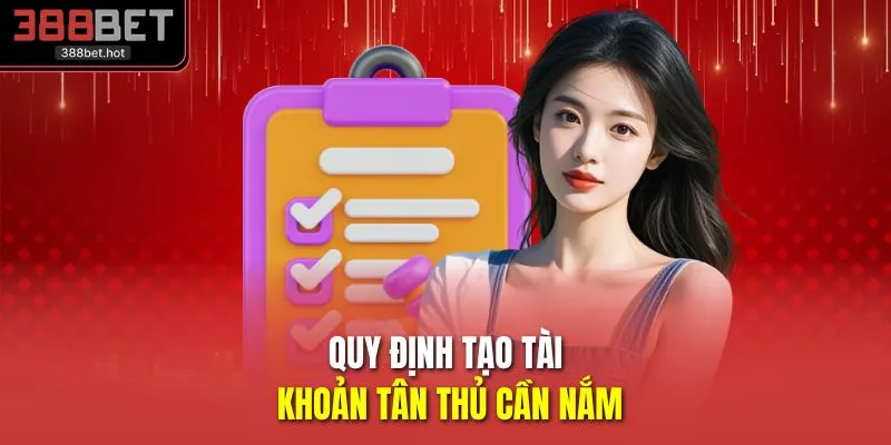 Quy định tạo tài khoản tân thủ cần nắm